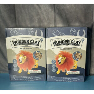 Two Allessimo - Wunderclay 3D Air-Dry Clay Puzzle Lion Model Clay Kit
